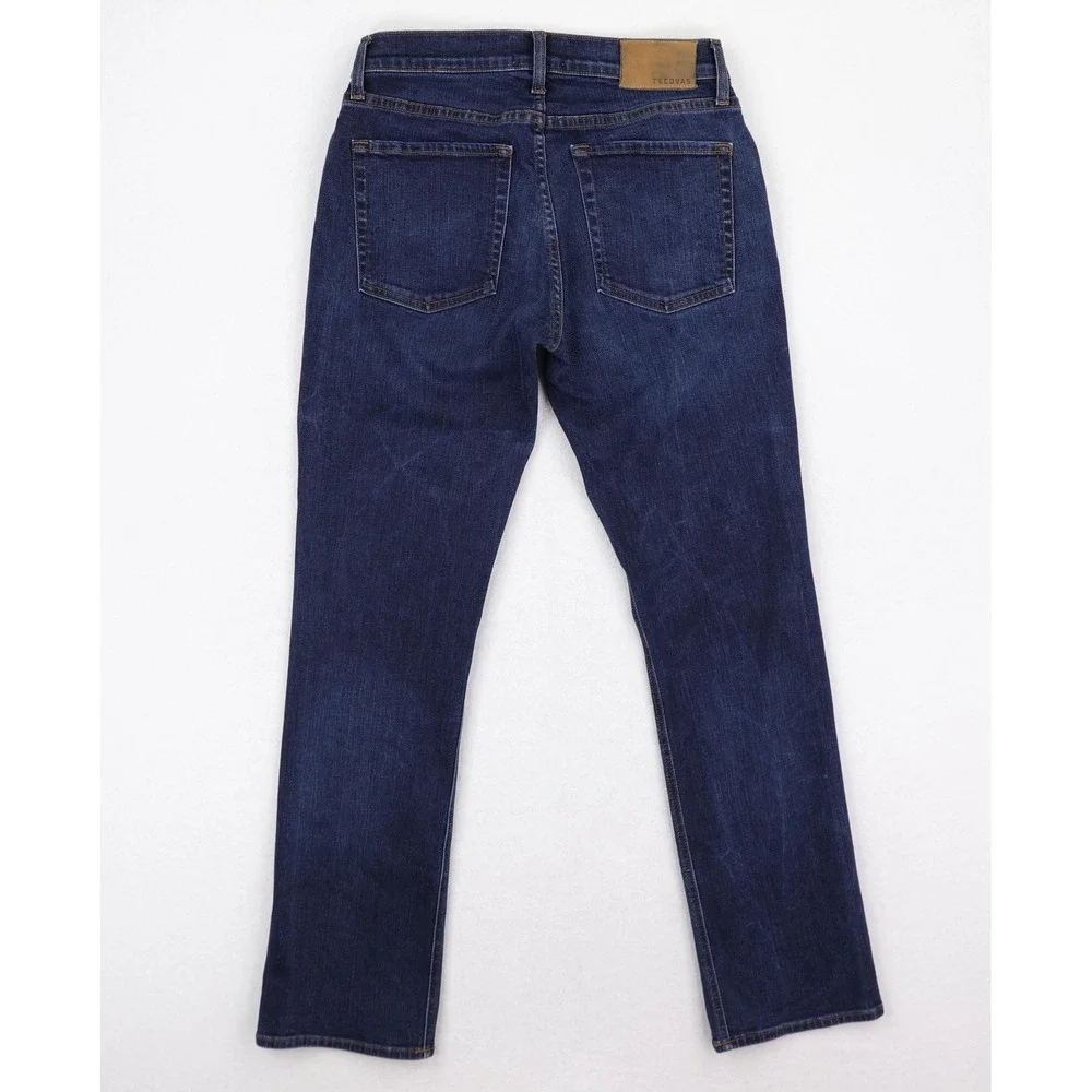 Tecovas Jeans Mens 29x31 Dark Blue Slim Tapered Stretch Denim 5 Pocket Made USA